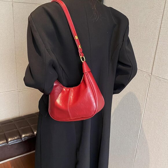 Small Hobo Bags for Women Retro Crescent Shoulder Purse Fall Soft Crossbody Hand - Picture 2 of 6